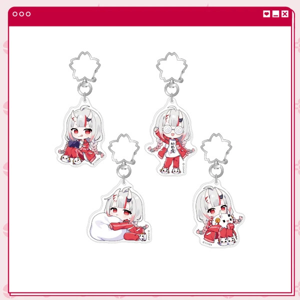 Hololive - Nakiri Ayame - Poyoyo - Acrylic Keychain - Hololive Shin Ishou Kinen - Nakiri Ayame New Outfit Celebration 2024 Random Acrylic Keychain - 2024 (Cover Corporation)